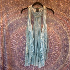 Flowy Open Front Vest Boho Romantic Hippie